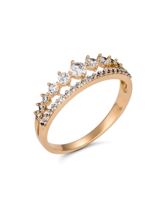 Золотое кольцо с цирконами