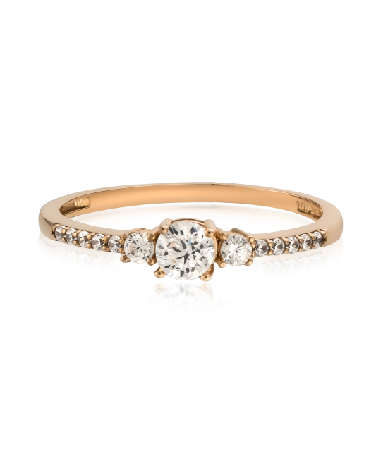 Золотое кольцо с цирконами