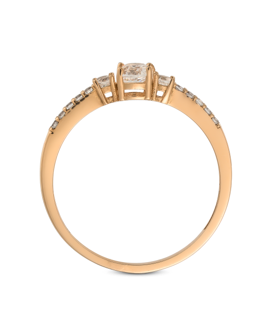 Золотое кольцо с цирконами