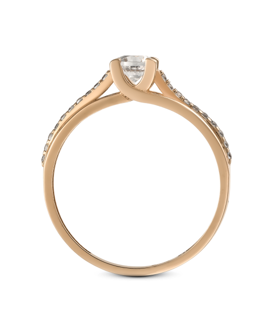 Золотое кольцо с цирконами