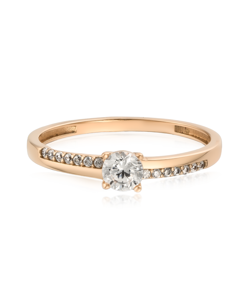 Kuldsõrmus tsirkoonidega