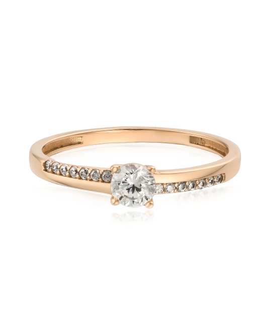 Kuldsõrmus tsirkoonidega