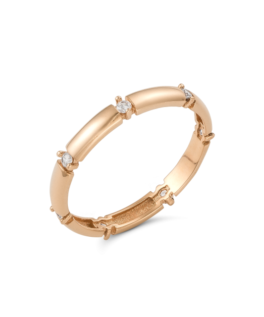 Золотое кольцо с цирконами