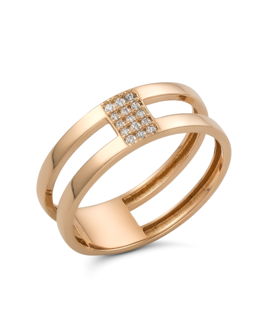 Kuldsõrmus tsirkoonidega