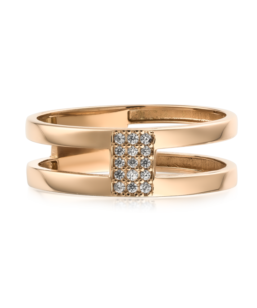 Kuldsõrmus tsirkoonidega