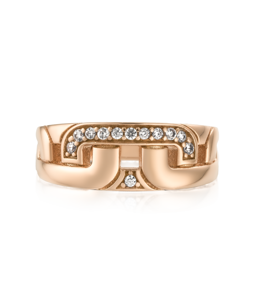 Золотое кольцо с цирконами