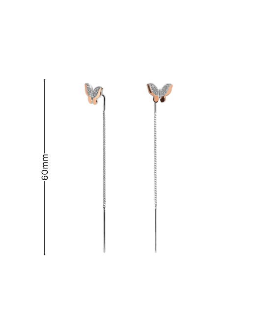 Hõbekõrvarõngad kullatud tsirkoonidega