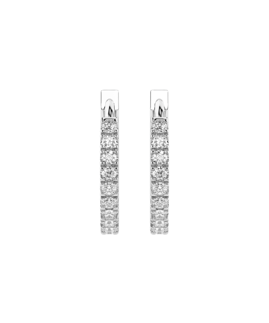 Серьги из белого золота с бриллиантами