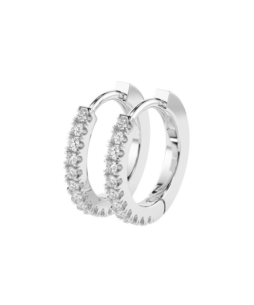 Valgest kullast kõrvarõngad briljantidega