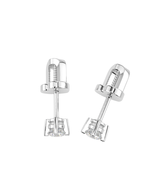 Valgest kullast kõrvarõngad briljantidega