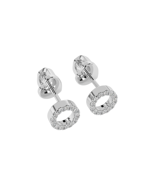 Серьги из белого золота с бриллиантами