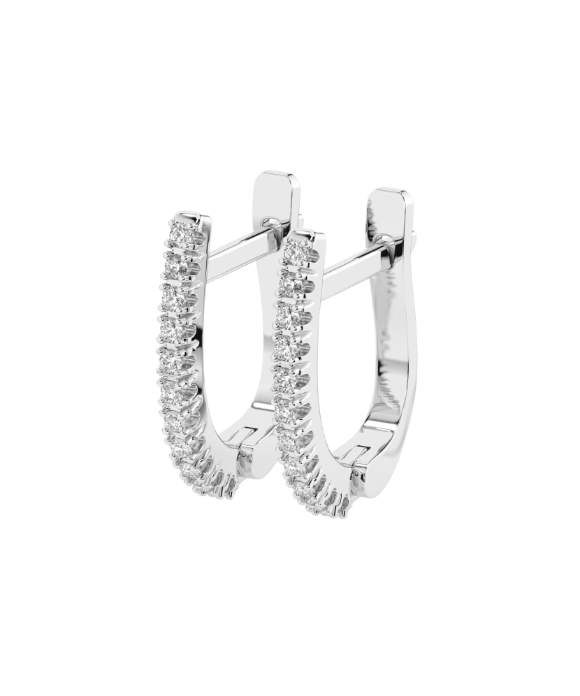 Valgest Kullast Kõrvarõngad Briljantidega