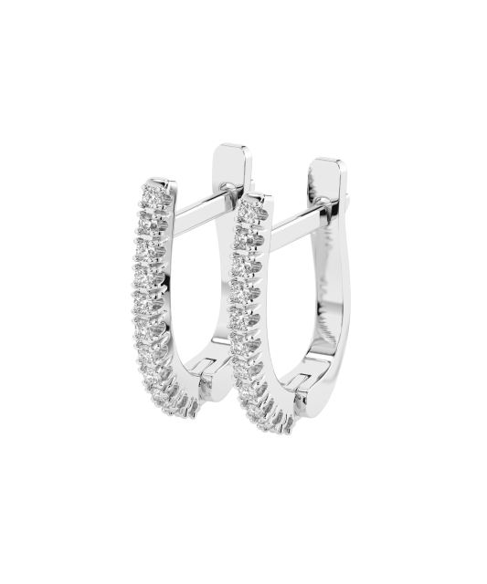 Valgest Kullast Kõrvarõngad Briljantidega