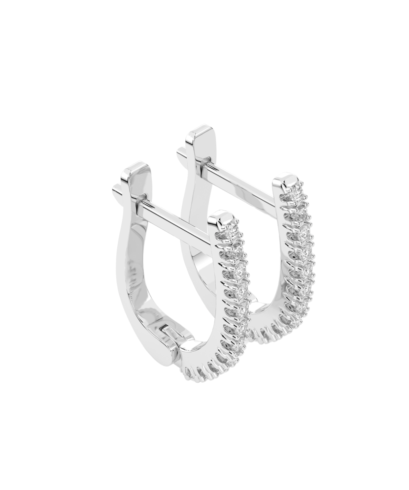 Valgest Kullast Kõrvarõngad Briljantidega