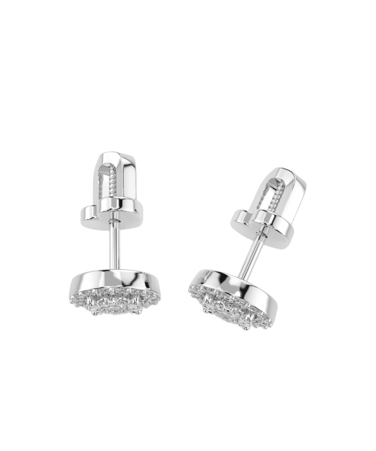 Valgest kullast kõrvarõngad briljantidega