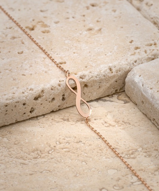 Золотой браслет "Бесконечность"