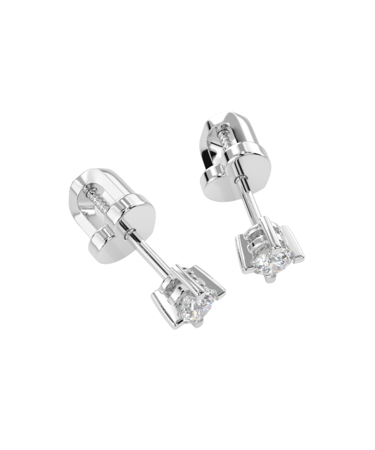 Valgest kullast kõrvarõngad briljantidega