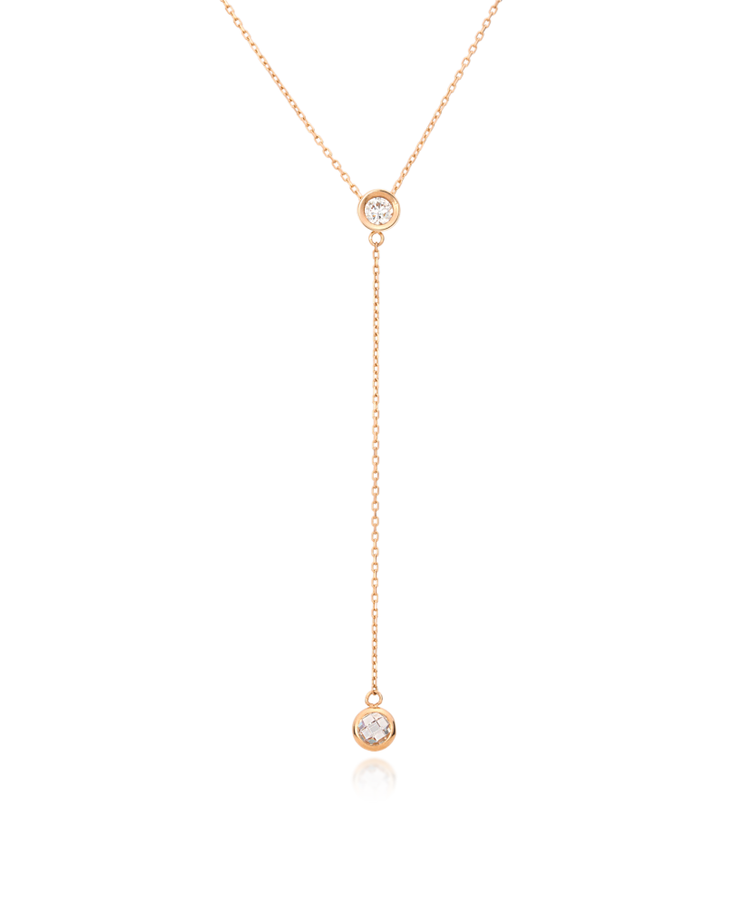 Kuldkett tsirkoonist ripatsiga