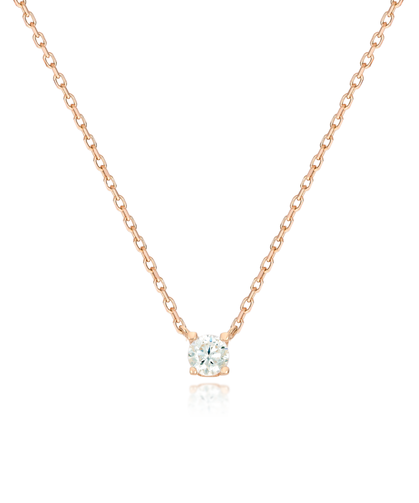 Золотая цепочка с подвеской из циркона