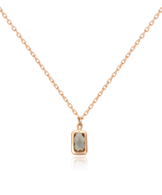 Золотая цепочка с подвеской из циркона