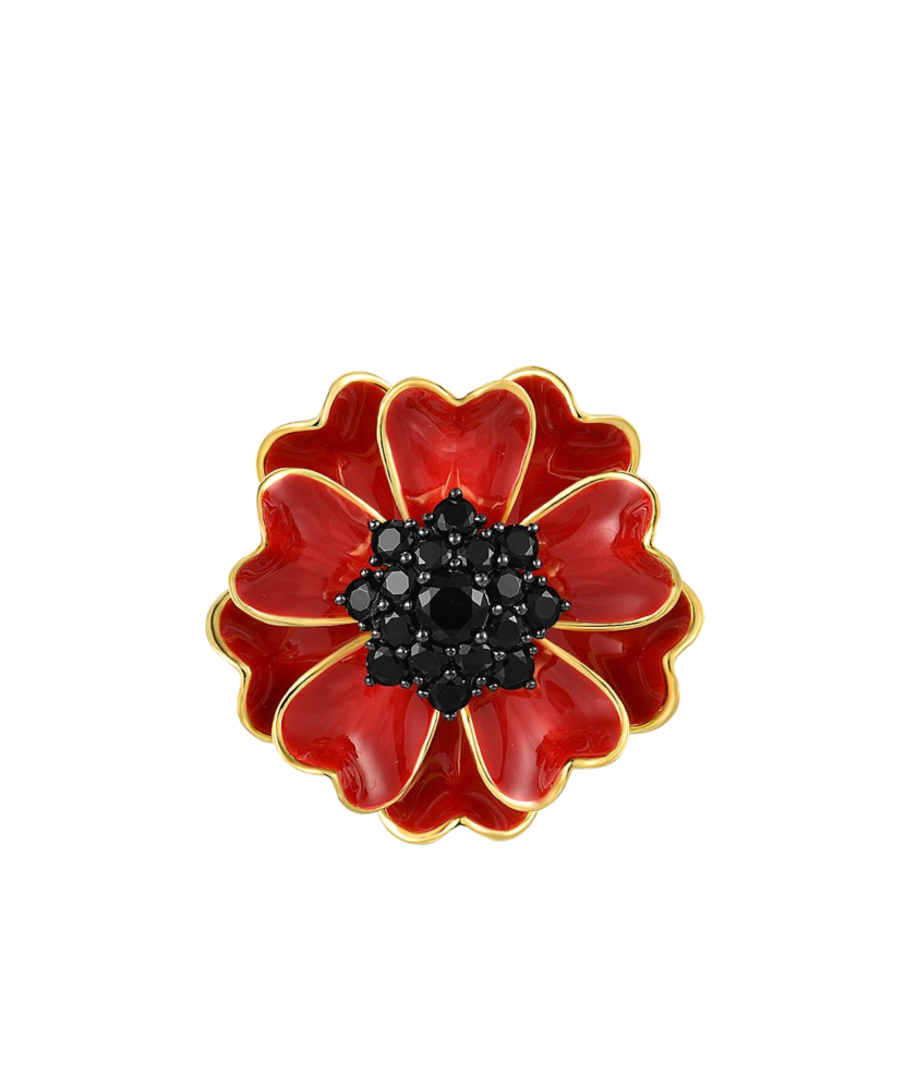 Kullatud hõbedane ripats spinellide ja emailiga