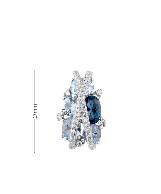 Hõbedast ripats tsirkoonidega ja spinellid