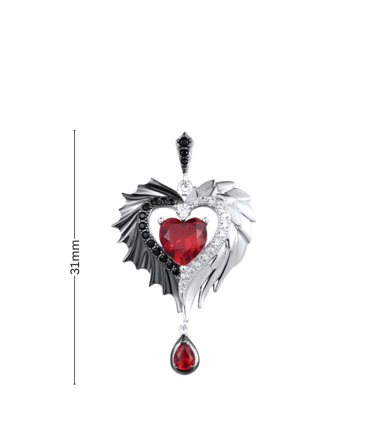 Hõbedast ripats tsirkoonidega ja spinellid