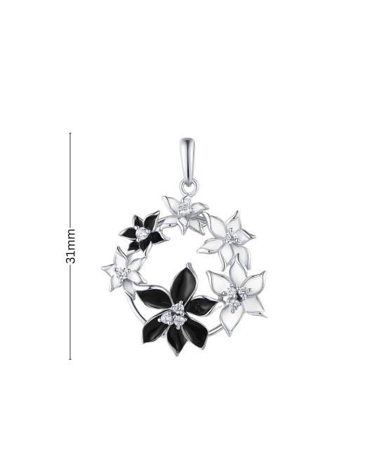 Hõberipats tsirkoonide ja emailiga