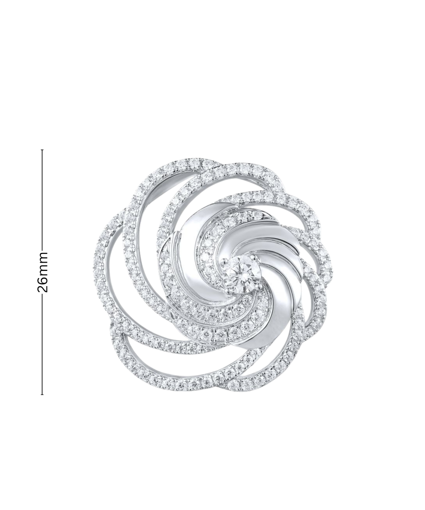 Серебряный подвеска с цирконами