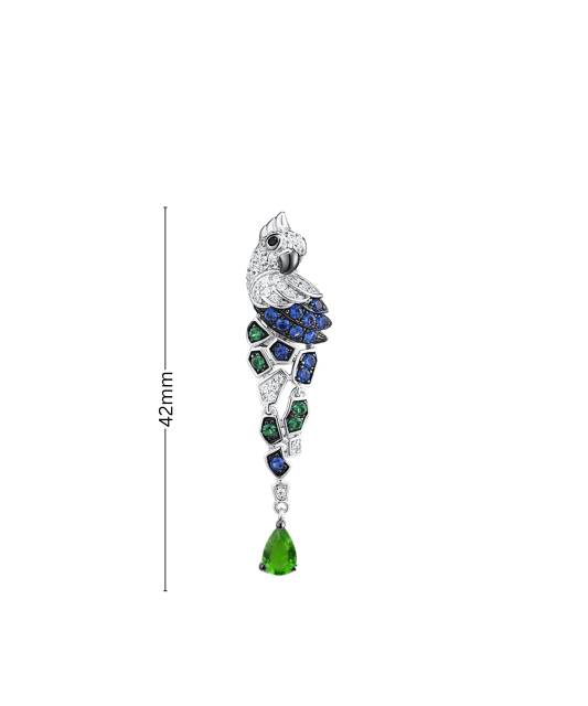 Hõbedast ripats tsirkoonidega ja spinellid