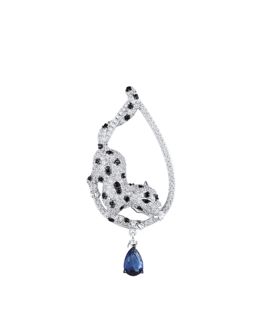 Подвеска из серебра со шпинелями и фианитами