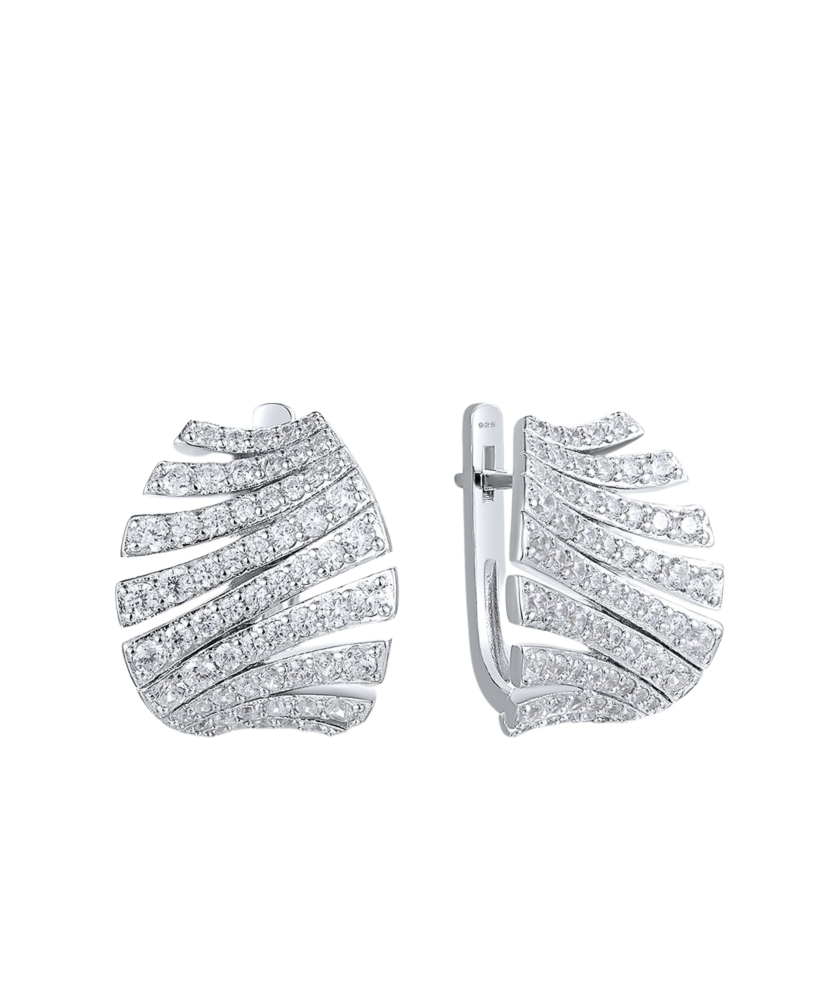 Kullatud hõbekõrvarõngad tsirkoonidega