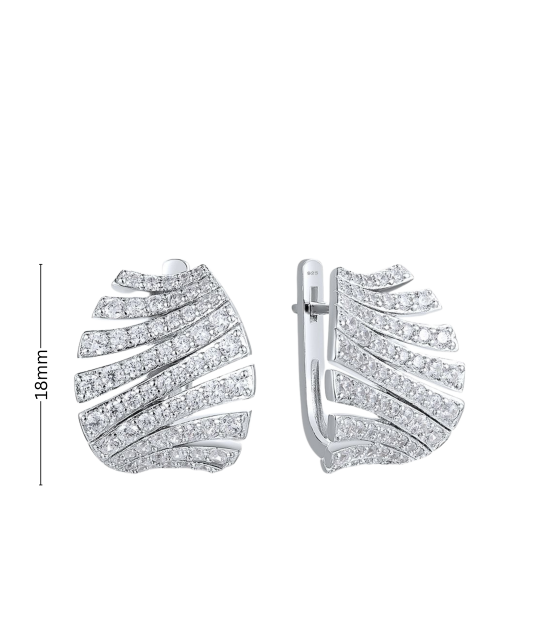 Kullatud hõbekõrvarõngad tsirkoonidega