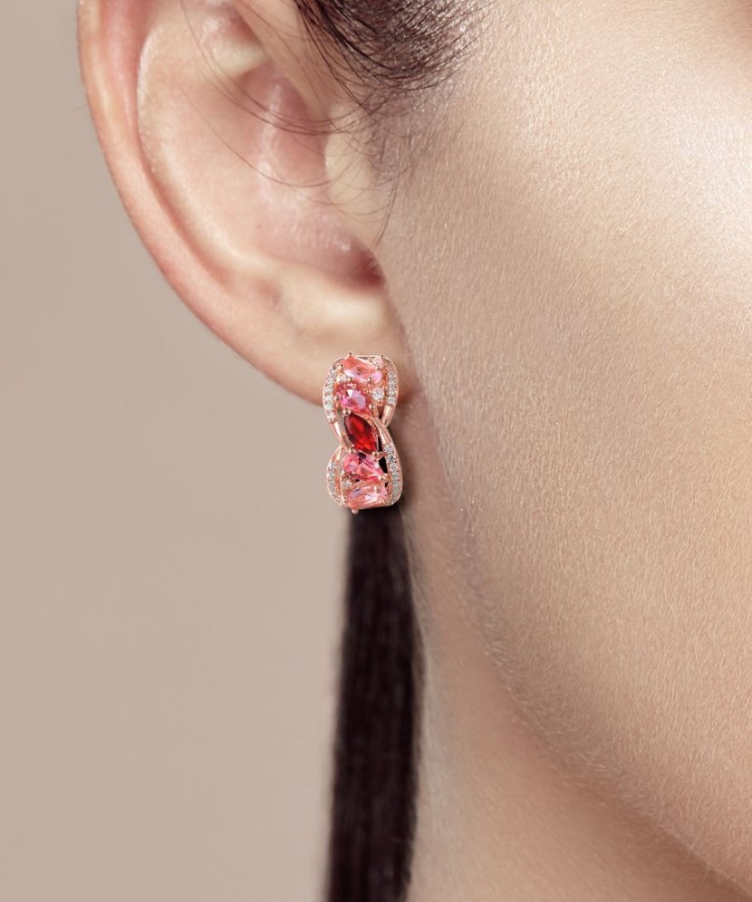 Kullatud hõbekõrvarõngad tsirkoonidega