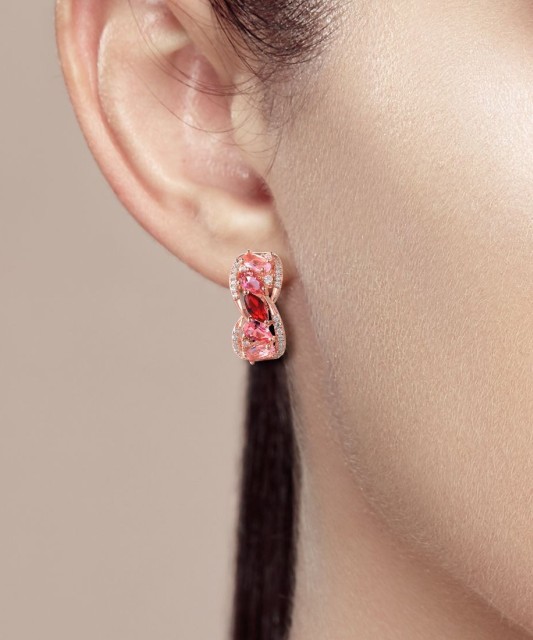 Kullatud hõbekõrvarõngad tsirkoonidega