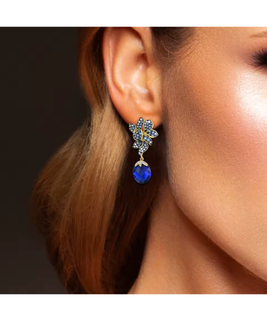 Kullatud Hõbedast kõrvarõngad tsirkoonide ja spinellidega