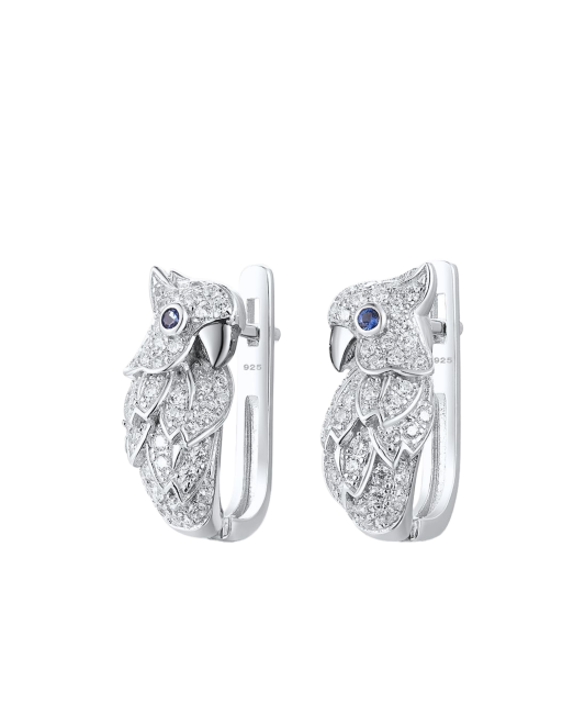 Hõbedast kõrvarõngad tsirkoonide ja spinellidega