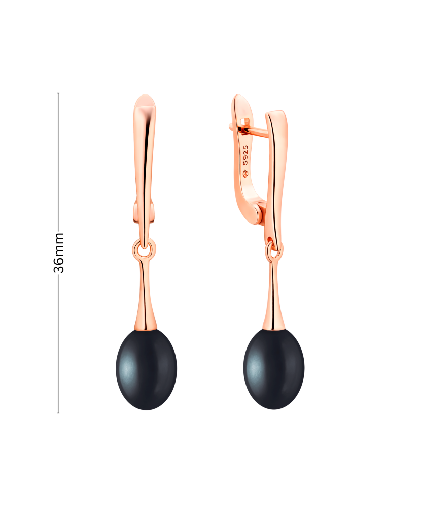 Kullatud hõbekõrvarõngad pärlitega