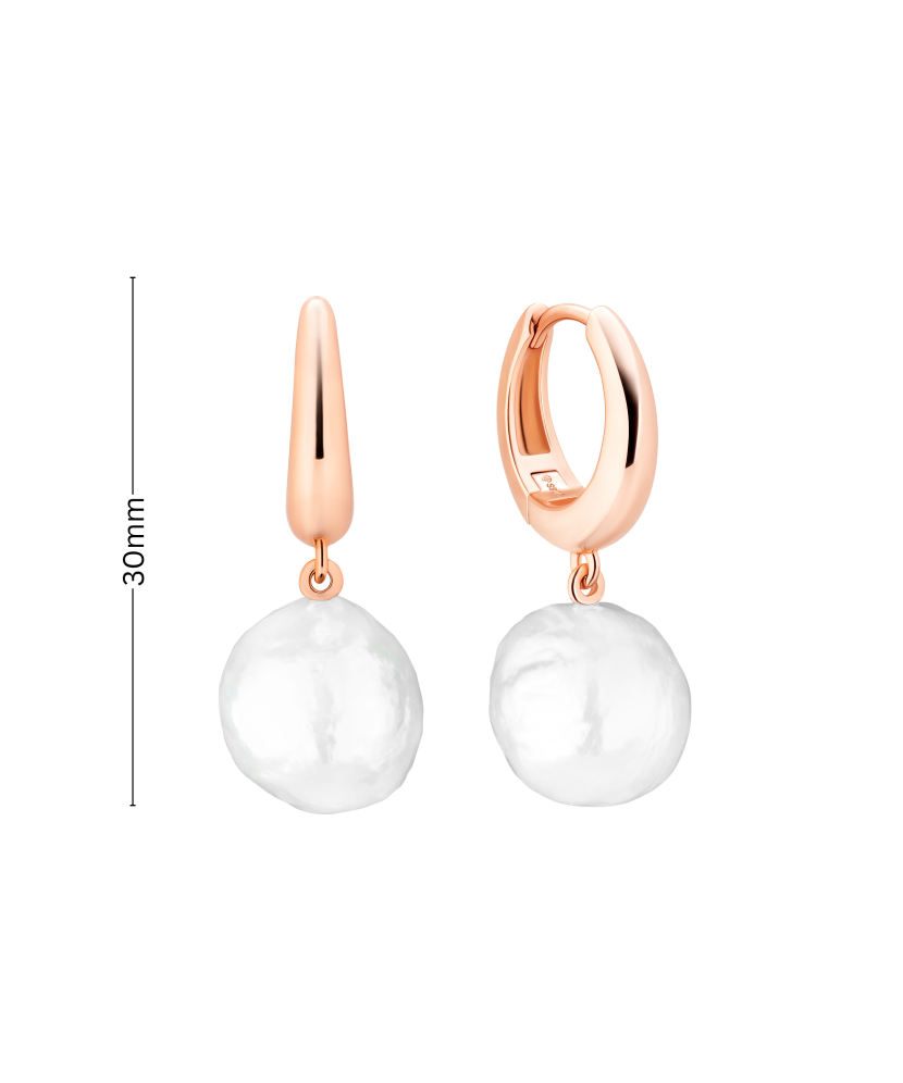 Kullatud hõbedast kõrvarõngad Edisoni pärlitega