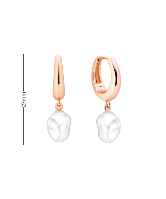 Kullatud hõbedast kõrvarõngad Keshi pärlitega