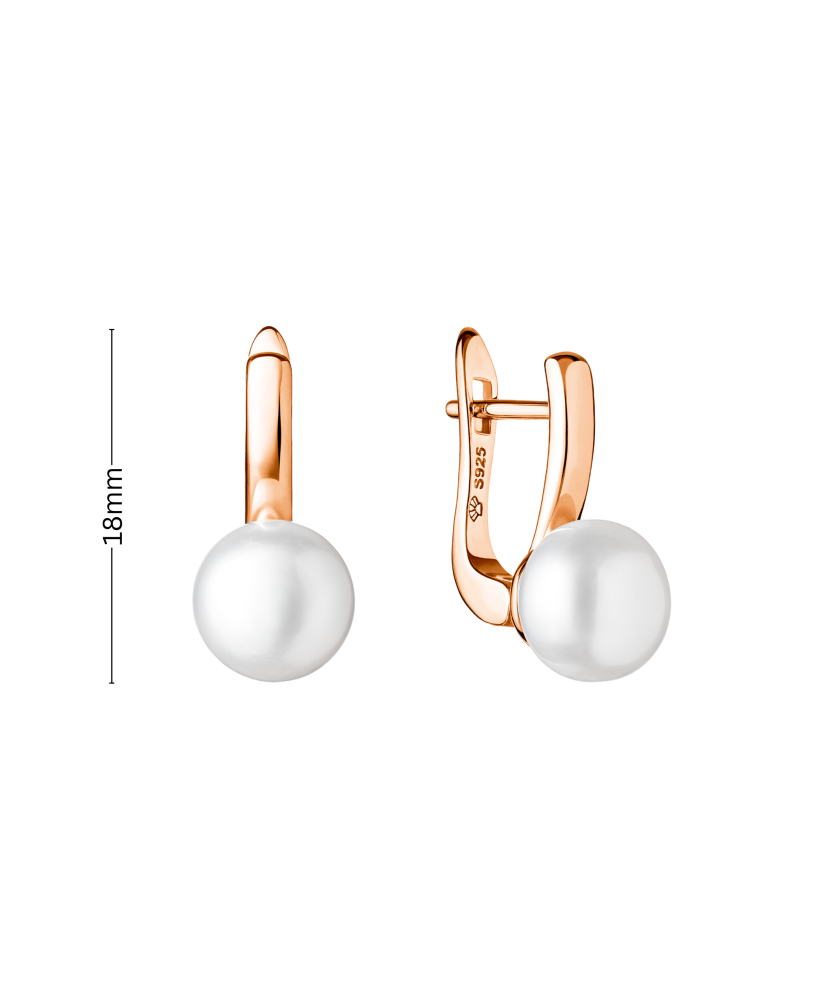 Kullatud hõbekõrvarõngad pärlitega