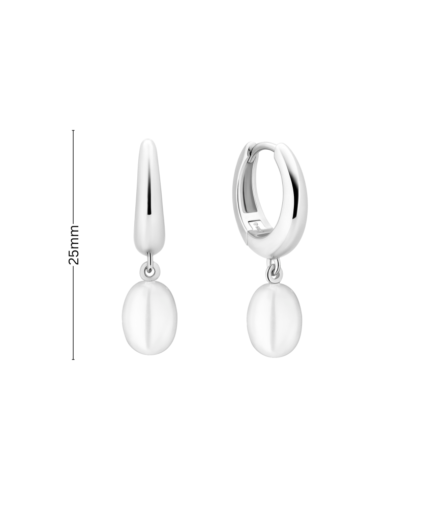 Серьги из серебра с жемчугом