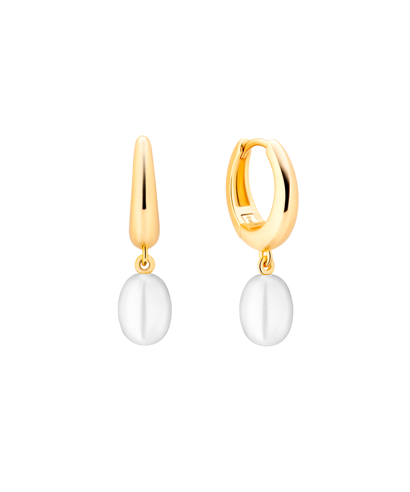 Kullatud hõbekõrvarõngad pärlitega