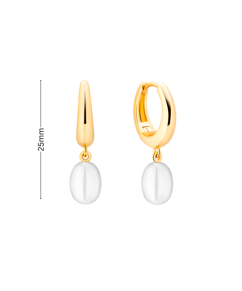 Kullatud hõbekõrvarõngad pärlitega