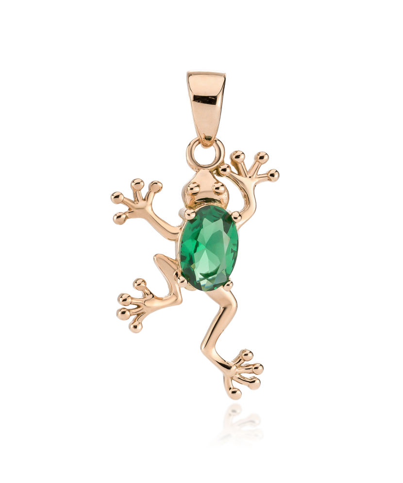 Kuldripats tsirkooniga "konn"