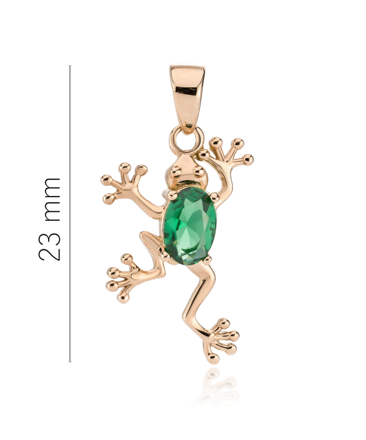 Kuldripats tsirkooniga "konn"