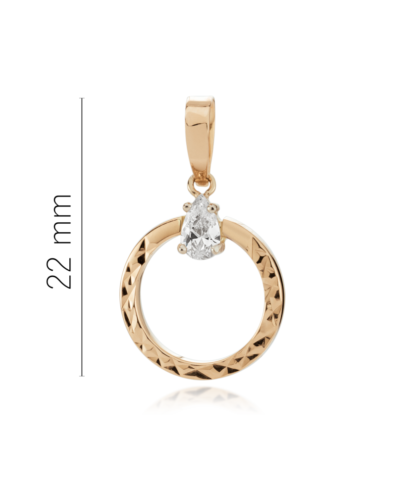 Золотой подвеска с цирконом