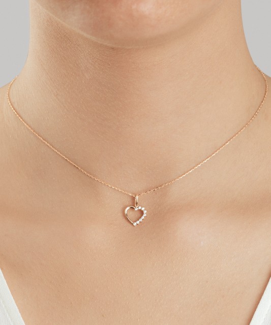 Золотой подвеска с цирконами "Крестик"