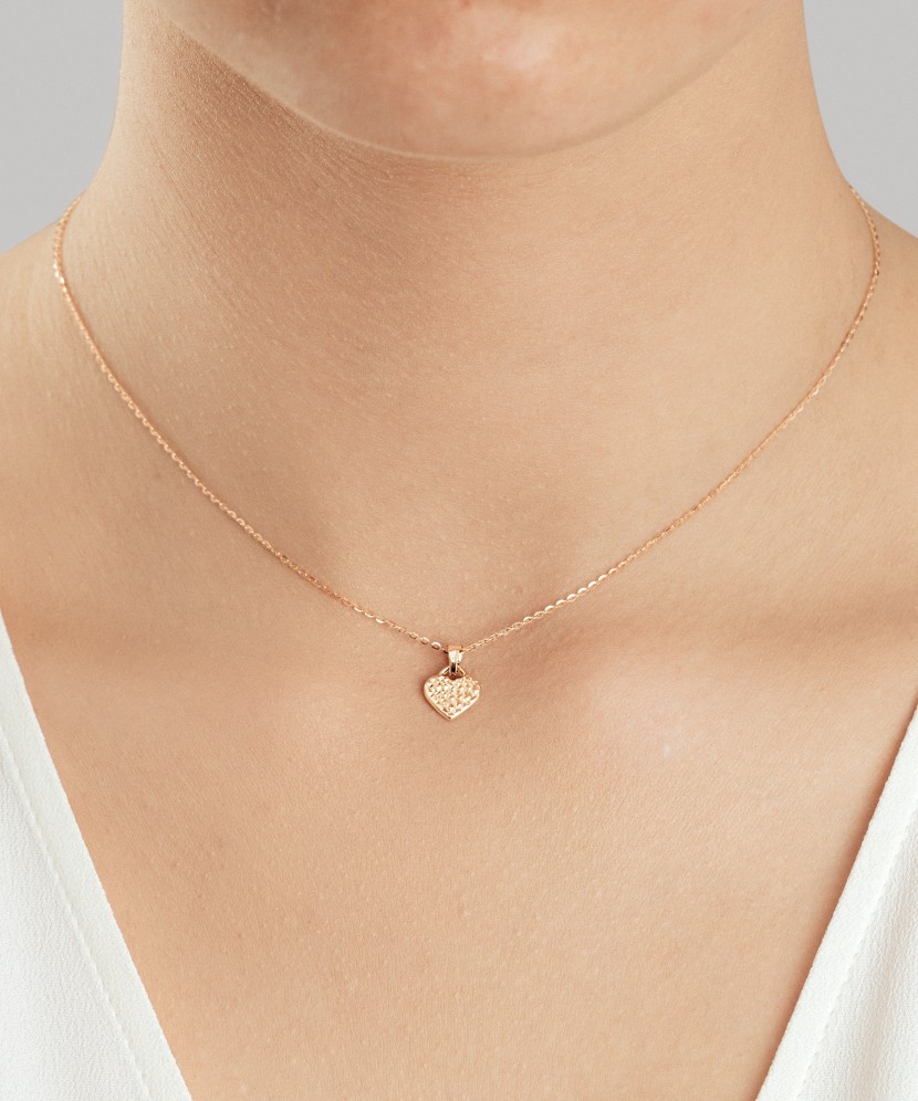 Kahepoolne kullast ripats "Süda"