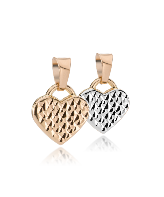 Kahepoolne kullast ripats "Süda"